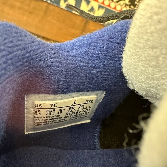 Jordan 4 Retro OG (TD) Toddler Size 7c, Black Red Blue, Brand New with Box - Picture 8 of 8